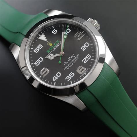 green rubber strap rolex